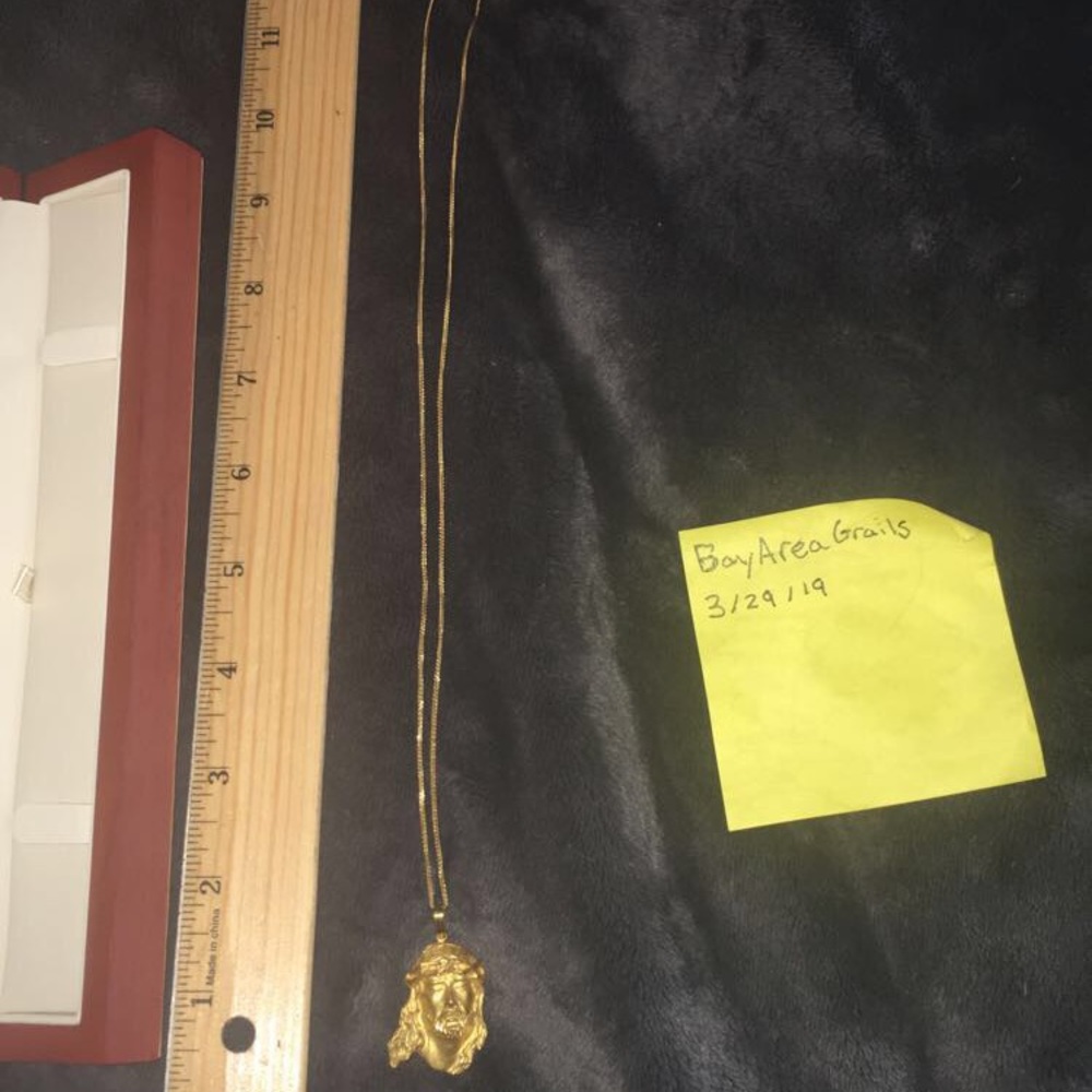 Gold Jesus necklace